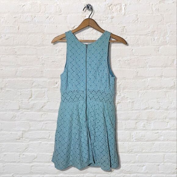 Mudd Sky Blue Lace Crochet Skater Dress - Color Meadowbrook - Picture 4 of 8
